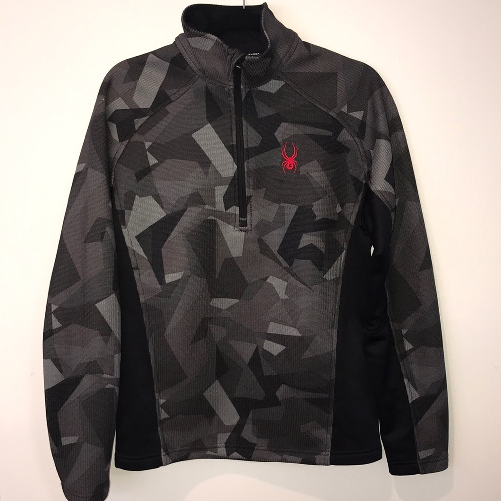 Men’s black/gray Spyder pullover size S